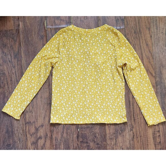Heart & Arrow Girls Long Sleeve Top Size 14 Yellow Floral - Picture 4 of 5